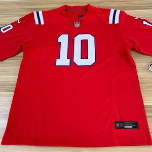 💚Mens/Youths Select Drake Maye Red Vapor Stitched Jersey